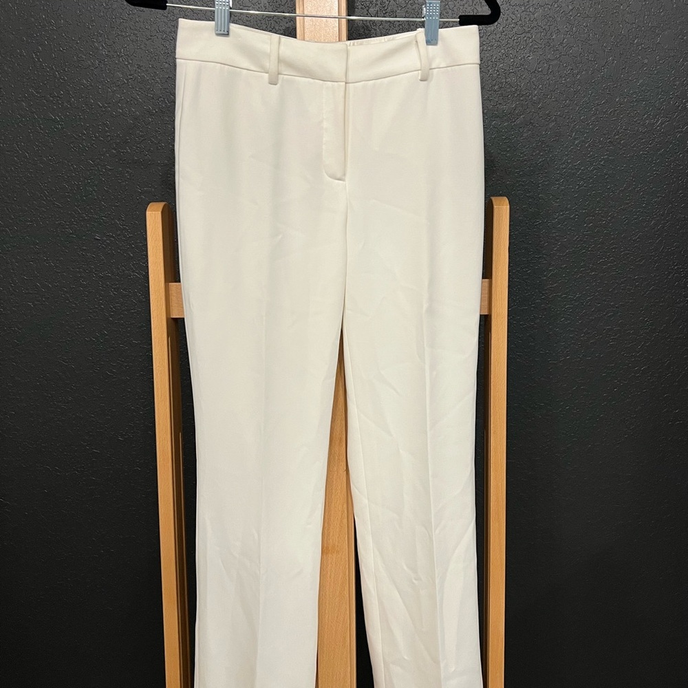 Elie Tahari Cream Straight Leg Pants